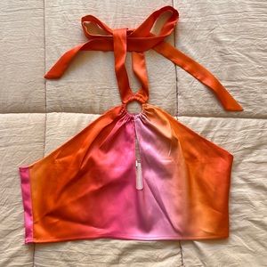 Beautiful ombré silk style top size medium